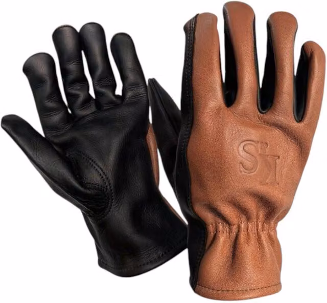 Kent & Stowe Sure & Soft Leather Gardening Gloves in Brown and Multicolour, Medium