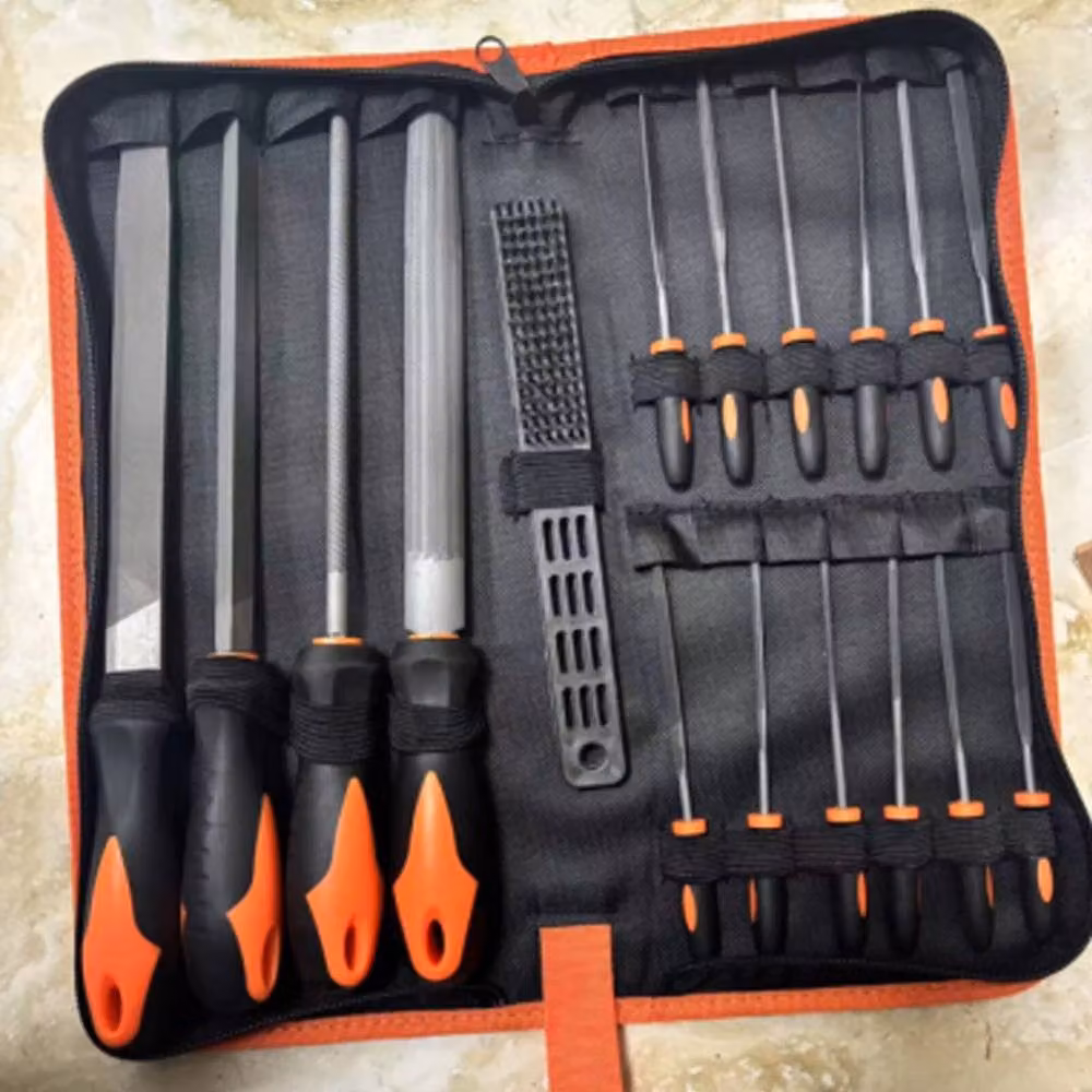 FLAVORA 17 Piece Black Metal Hand and Needle File Set – 5