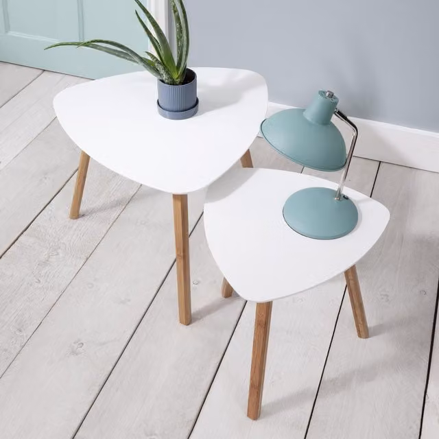 Noa and Nani Malme Nesting Tables in White