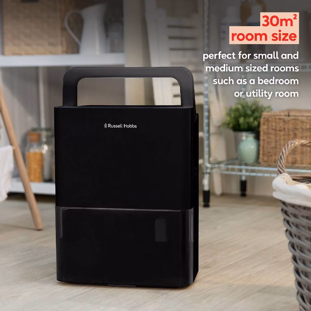 Russell Hobbs RHDH1001 Dehumidifier for Damp, Mould and Clothes Drying, 10L/Day Capacity, Black – 4