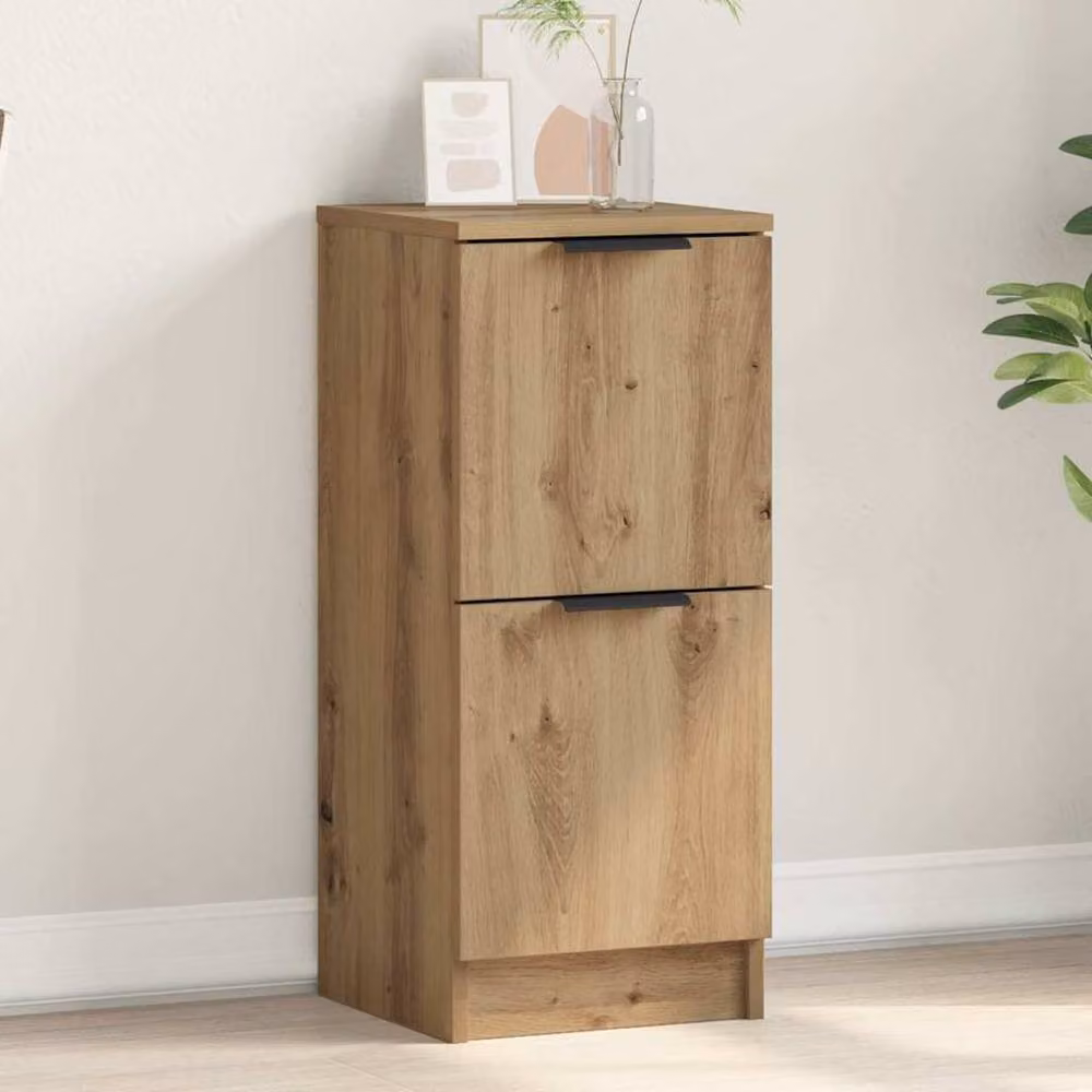 Berkfield Home Artisan Oak Sideboard in Brown, W/D/H: 30 x 30 x 70 cm – 2