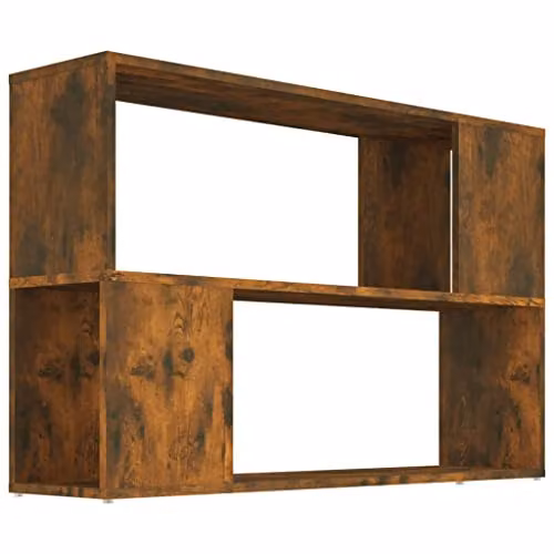 vidaXL Modern Smoked Oak Book Cabinet in Brown, W/D/H: 100 x 24 x 63 cm – 2