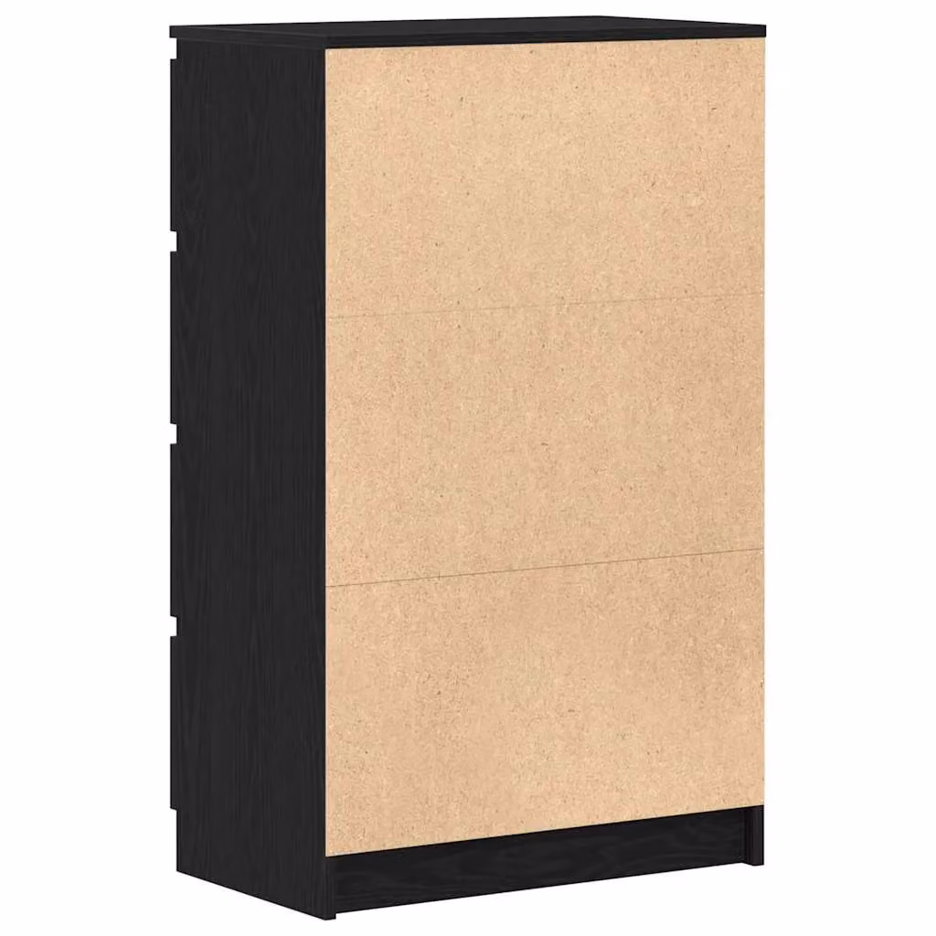Berkfield Home Black Oak Sideboard, W: 60 cm, D: 35 cm, H: 98.5 cm – 2
