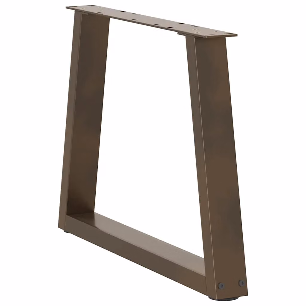 Berkfield Home V-Shape Dining Table Legs, 2 Pieces, Brown Steel, H: 60 cm, W: 42 cm – 2
