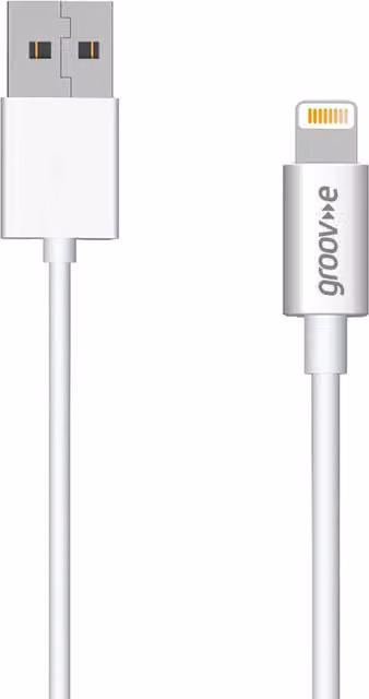 Groov-e Lightning to USB-A Charging Cable, White