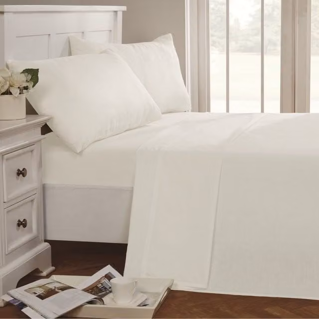 Rapport Home Plain White Housewife Pillowcase Pair