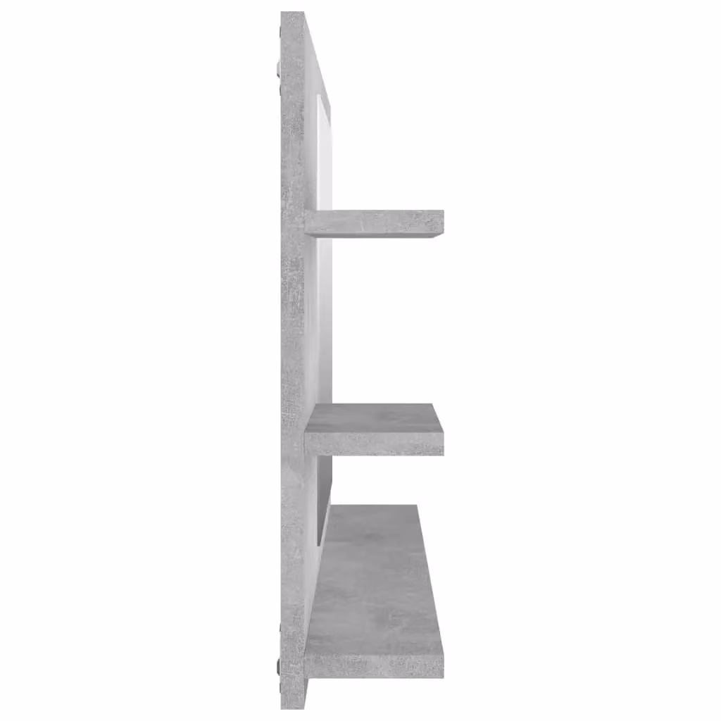 Berkfield Home Rectangular Modern Wall Bathroom Mirror in Grey, W/D/H: 90 x 10.5 x 45 cm – 2