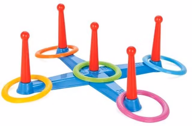 Pilsan Ring Toss Throwing Game in Blue and Multicolour