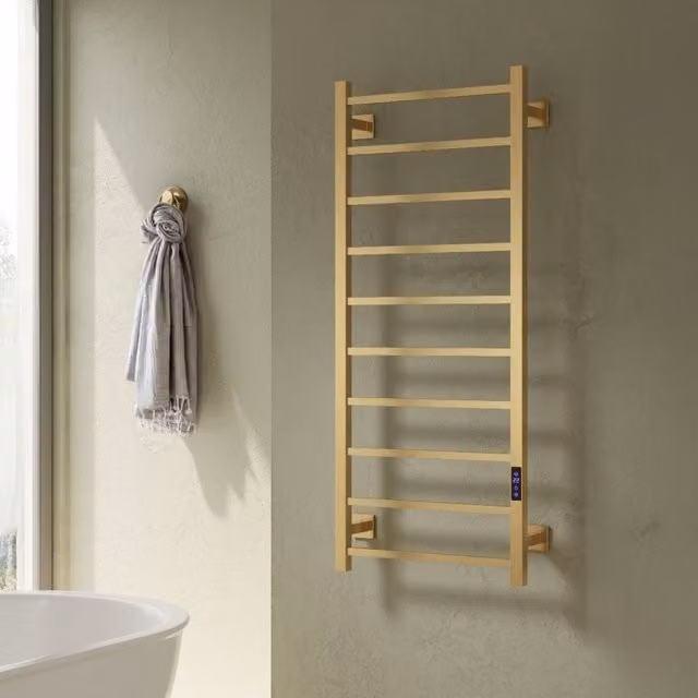 Aquarius DigiTherm Velino Dry Electric Radiator with LCD Display, Gold, W: 120 cm, H: 50 cm – 1