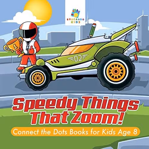 Educando Kids Speedy Things That Zoom Connect the Dots Book for Children Age 8, Multicolour