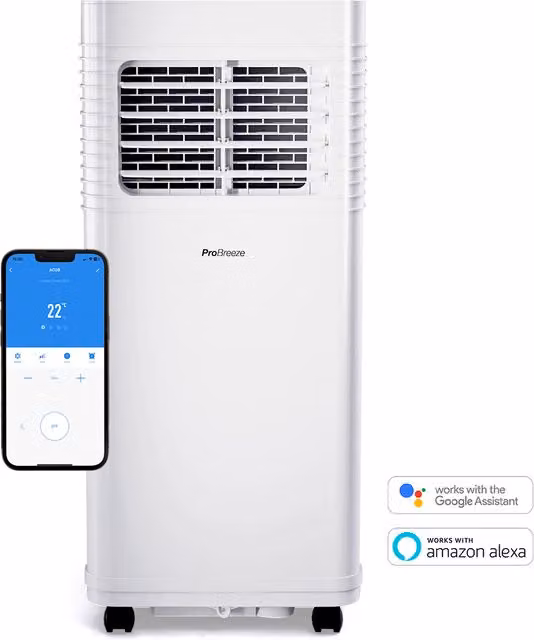 Pro Breeze 5000 BTU 3-in-1 Smart Portable Air Conditioner and Dehumidifier with WiFi and App Control, White
