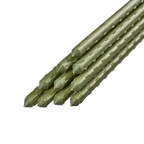 Garden Gear Green Plastic-Coated Metal Plant Support Stakes with Cane Connectors, Height: 75 cm (Pack of 25) – 2