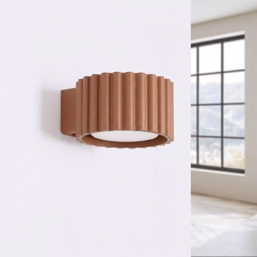 Sollux Lighting minimalist Wall Lamp in Brown, W/D/H: 6 x 10 x 12 cm – 2