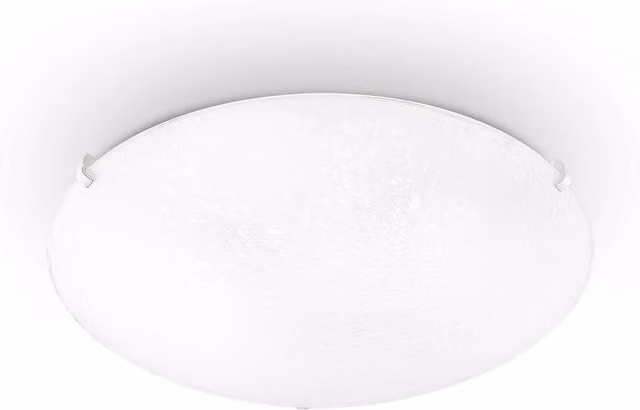 Ideal Lux Lana 3 Light Round Ceiling Flush Light in Chrome and Grey Glass