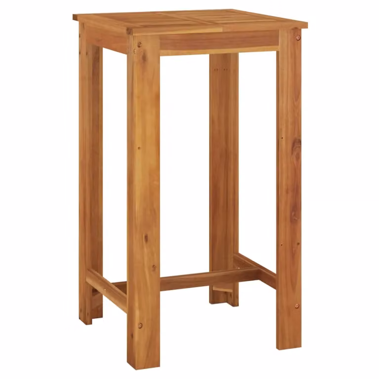 Berkfield Home Garden Bar Table in Brown Solid Acacia Wood, W/D/H: 60 x 60 x 105 cm