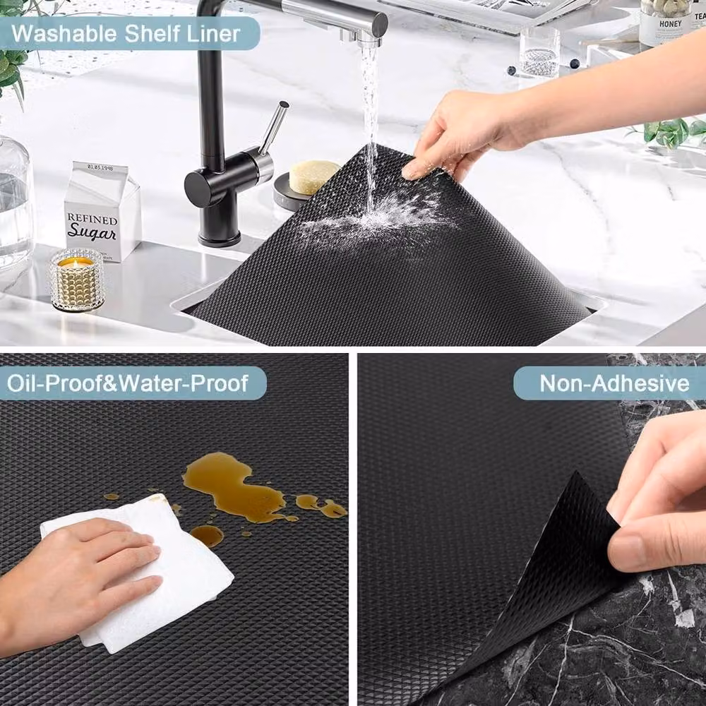 FLAVORA Black Non-Slip Washable Rubber Toolbox Liner, W/D: 60 x 60 cm – 4