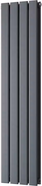 Typhoon Anthracite Double Panel Vertical Steel Radiator, H: 120 cm, W: 27.2 cm