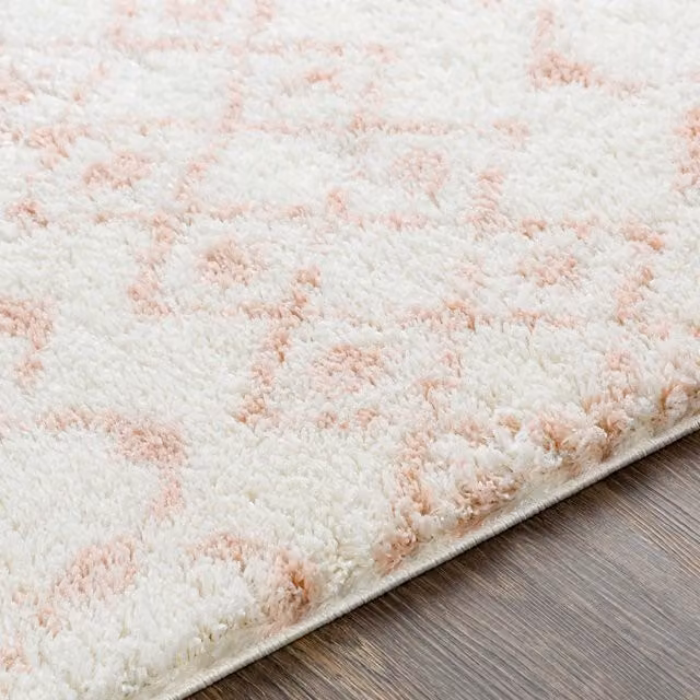 Livabliss Aliyah Shag Shaggy Plush Pile Living Room Rug in Pink and Brown, W: 160 cm, L: 220 cm