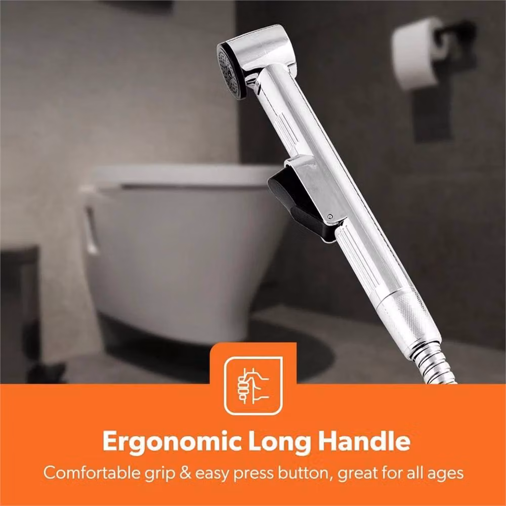 Nordara Bathroom Shower Bidet Tap in Silver W: 100 cm, D: 40 cm, H: 10 cm – 2