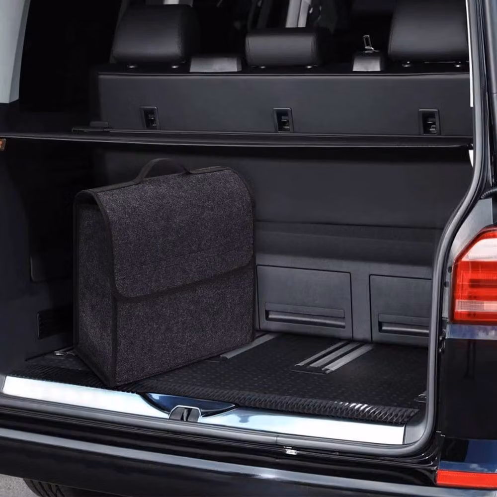 FLAVORA Large Anti-Slip Car Boot Organiser in Grey, W/D/H: 50 x 50 x 50 cm – 4