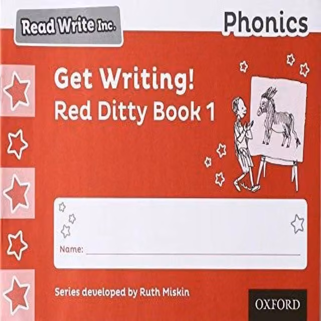 Ruth Miskin Read Write Inc. Phonics Get Writing Red Ditty Book 1 Pack of 10