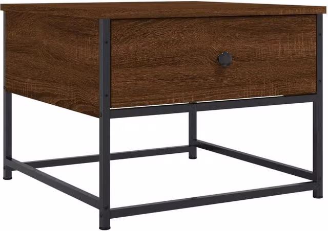 Berkfield Home Brown Oak Coffee Table, W/D/H: 51 x 51 x 40 cm
