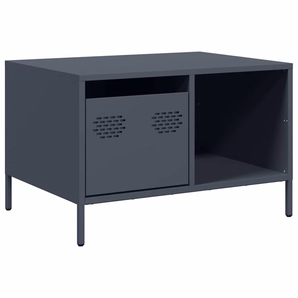 Berkfield Home Sturdy Coffee Table in Anthracite Grey, W/D/H: 68.5 x 50 x 43.5 cm – 3