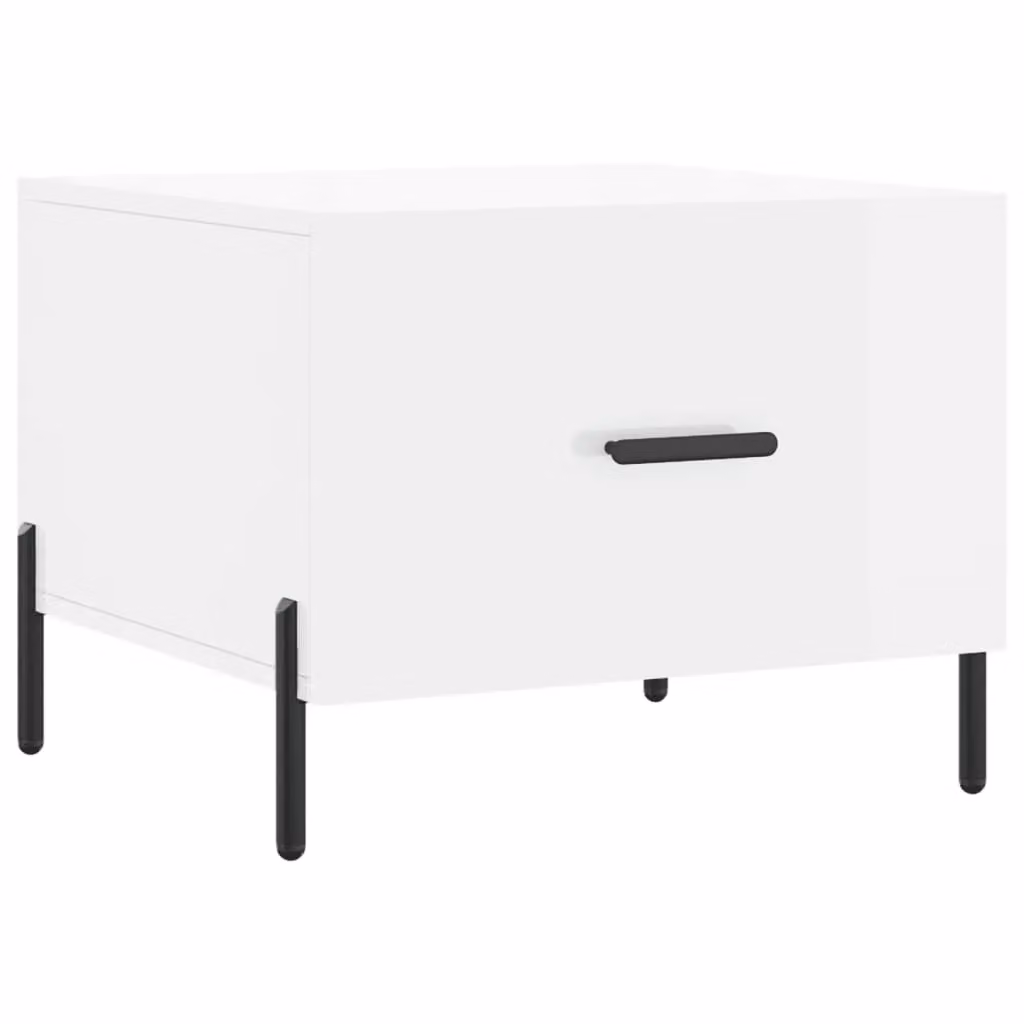 Berkfield Home High Gloss White Square Coffee Table W/D/H: 50 x 50 x 40 cm – 2