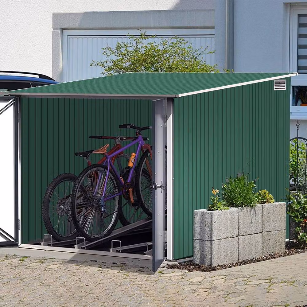 KORVIXA 12 Piece Corrugated Metal Roof Sheets in Green, W: 100 cm, H: 200 cm – 2
