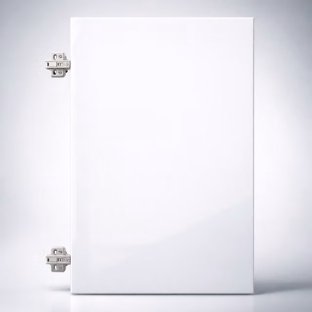 Home Treats White Glossy Modern Kitchen Cupboard Replacement Cabinet Door, Width: 39.7 cm