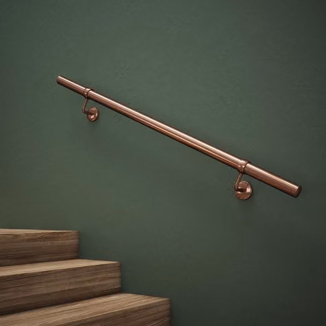 Rothley Antique Copper Stair Hand Rail Kit, 120 cm, Antique Copper