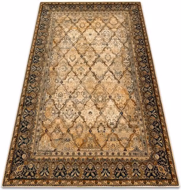 RugsX Wool Omega Oriental Rug in Beige, W: 135 cm x D: 200 cm – 1