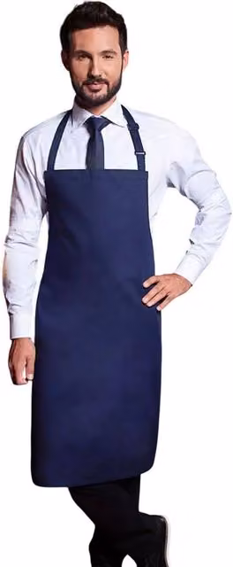 Karlowsky Basic Bib Apron in Navy Blue W/D/H: 90 x 70 cm