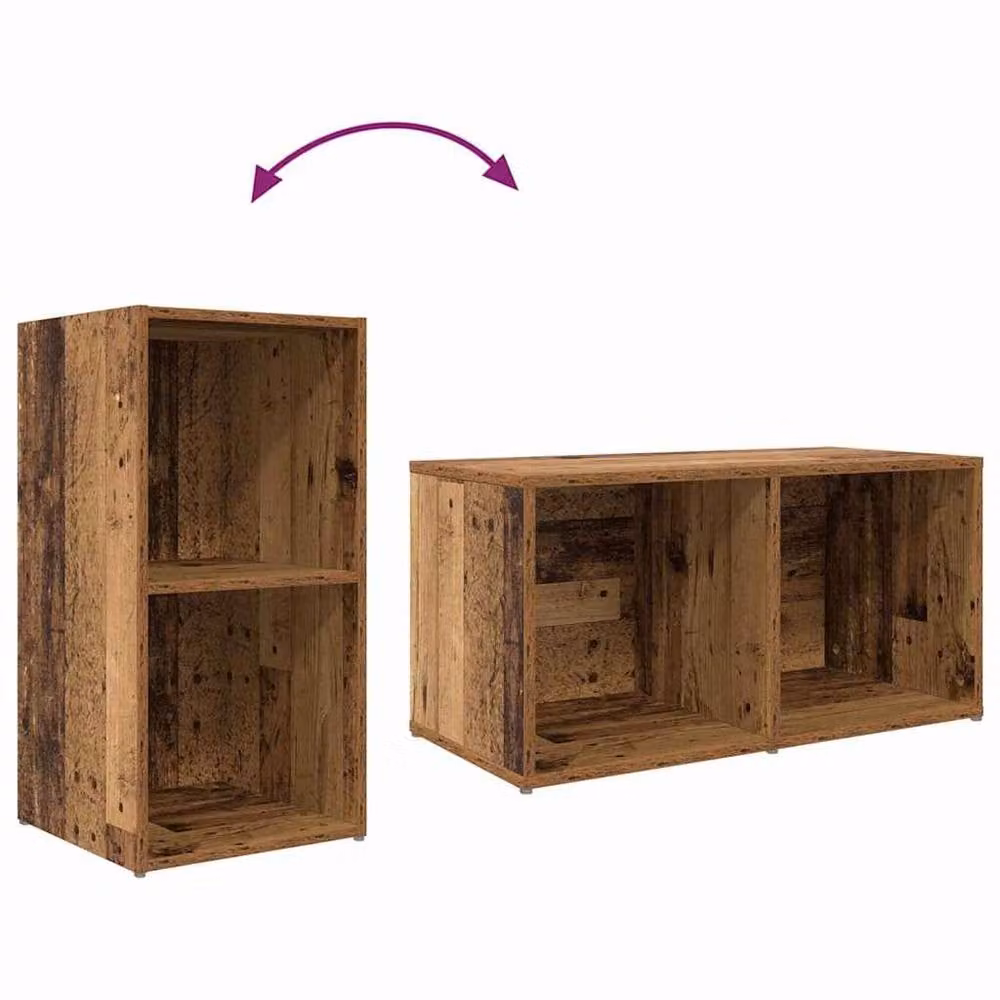 Berkfield Home Rustic TV Cabinet with Storage in Brown Engineered Wood – 4