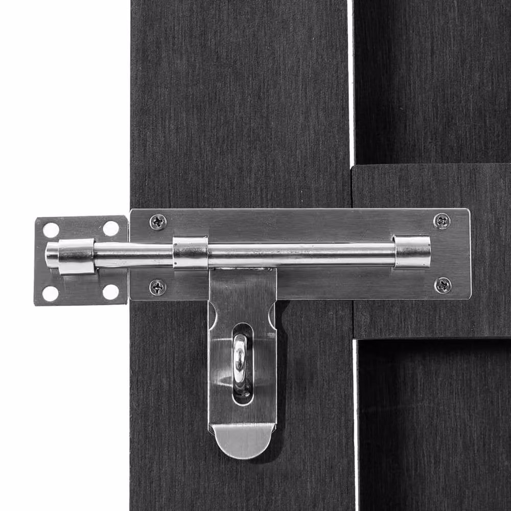 Berkfield Home Durable WPC Sliding Garden Gate, Grey, W: 100 cm, H: 180 cm – 4