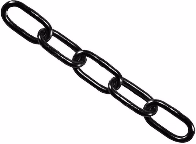 Faithfull Black Japanned Steel Chain in Multicolour