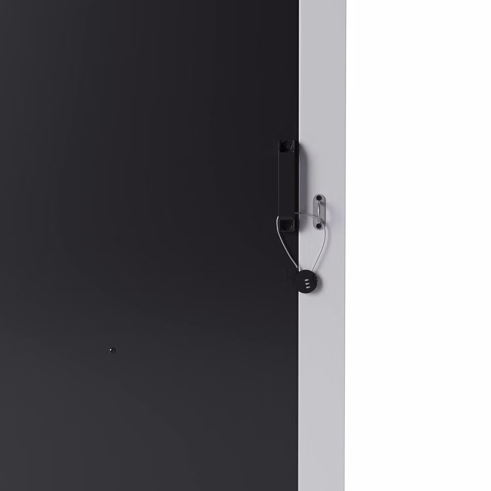 Living and Home Black Metal Pent Garden Storage Shed with Lockable Door, W: 152.4 cm, D: 91.44 cm, H: 152.4 cm – 7