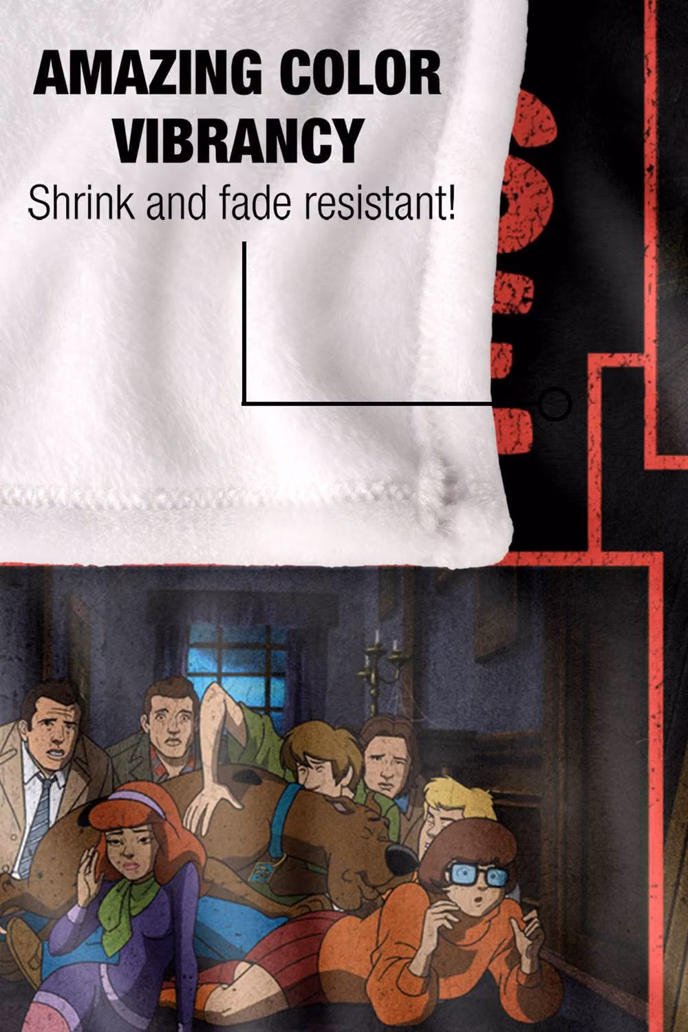 Warner Bros. Scooby-Doo Scoobynatural When Worlds Collide Extra Large Super Soft Fluffy Polyester Blanket in Multicolour and Black – 4