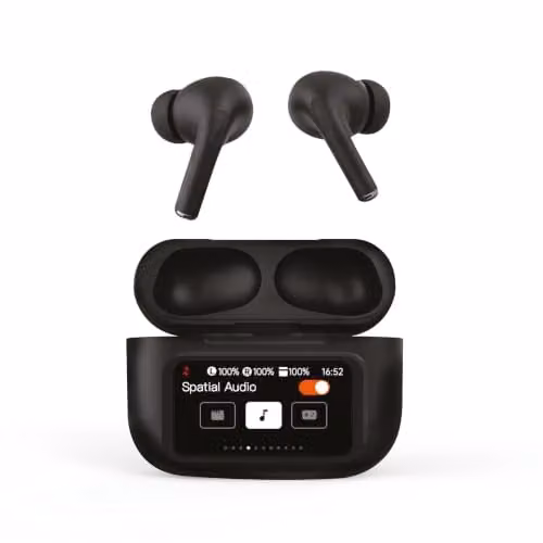 RED5 ANC EB10 Wireless In-Ear Bluetooth Earbuds with Touch Screen Charging Case, Black – 1