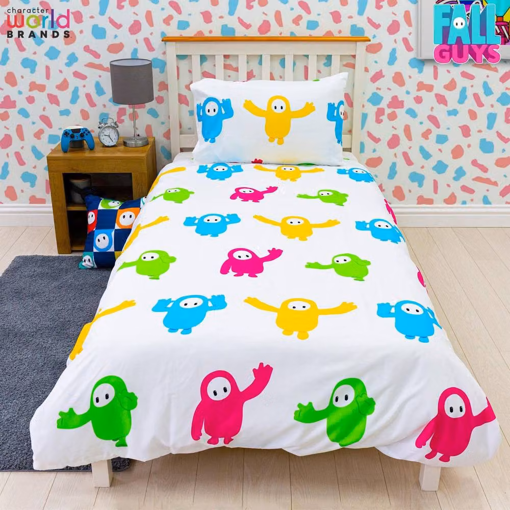Fall Guys Reversible Graphic Duvet Cover and Pillowcase Set, Multicolour, Single, 90 x 200 cm – 2