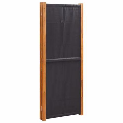 vidaXL 4-Panel Modern Wood Room Divider, Black, W: 280 cm, H: 180 cm – 2