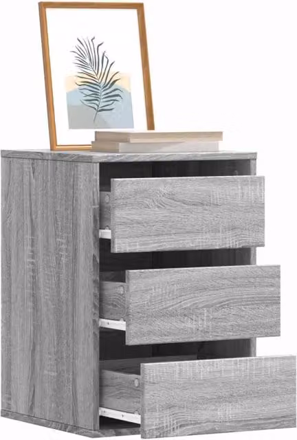 Berkfield Home Corner Chest of Drawers in Grey Sonoma, W/D/H: 40 x 41 x 58 cm – 1
