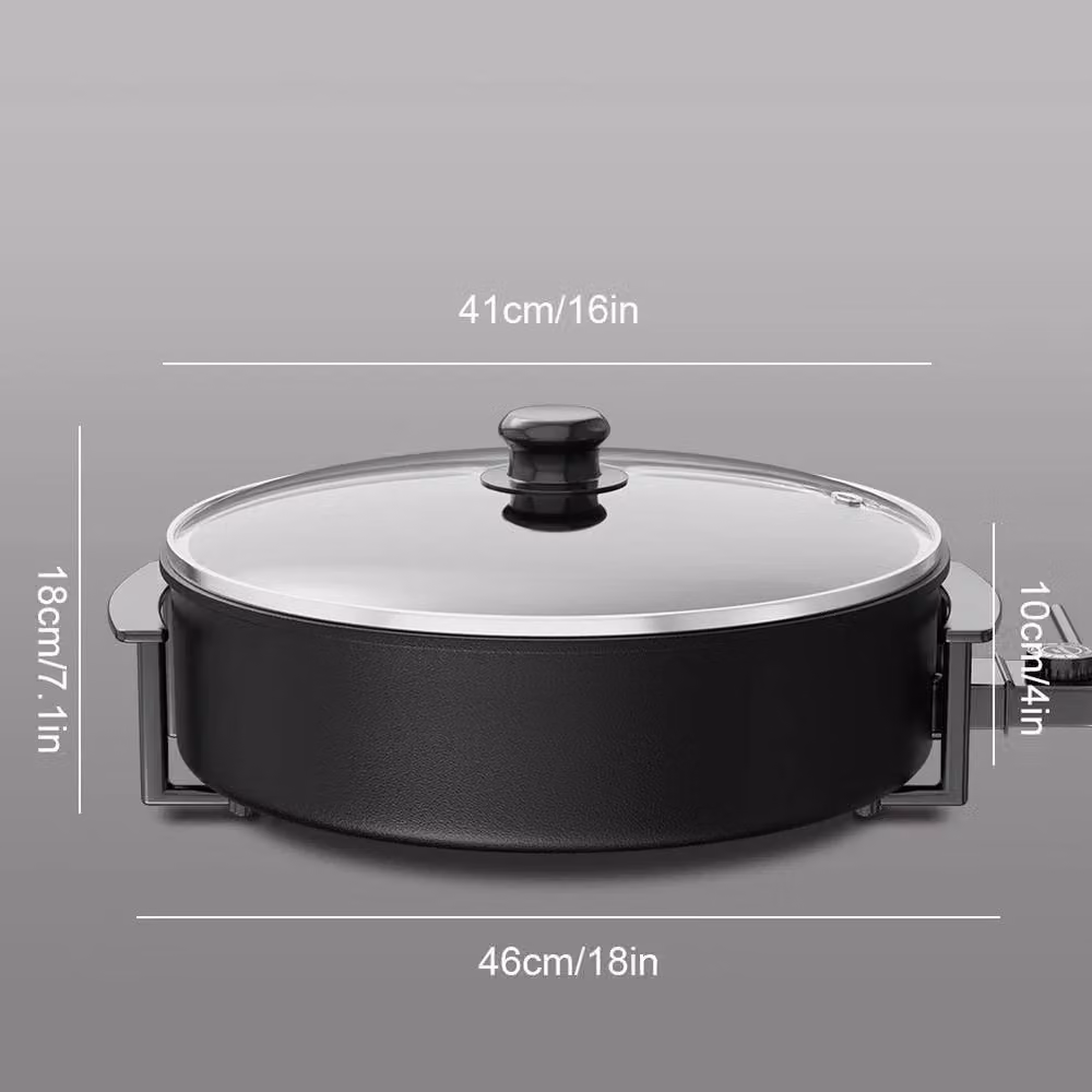 PAWNORA 8L Large Electric Frying Pan in Black – 2