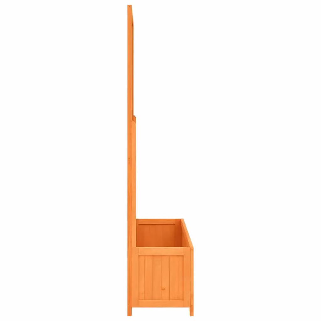 Berkfield Home Brown Garden Trellis Planter in Solid Firwood, W/D/H: 70 x 30 x 135 cm – 2