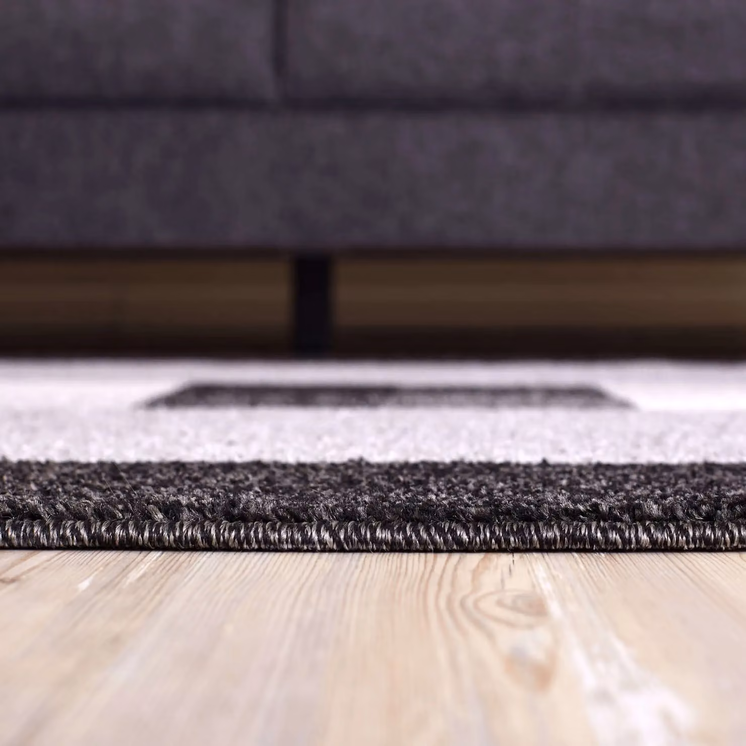 THE RUGS Modern Geometric Area Rug in Grey and Black, W: 80 cm, L: 150 cm – 4