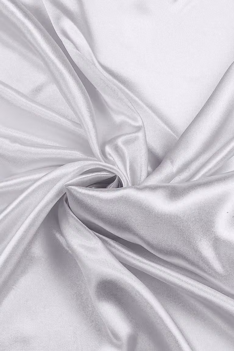Neel Blue and Silver Satin Chair Sashes for Wedding and Birthday Party Decoration, W: 17.78 cm, L: 274.32 cm