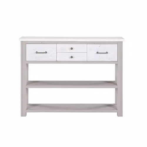 Baumhaus Greystone Low Bookcase/Console in Grey