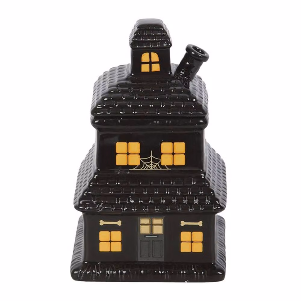 Uniqueful Black Haunted House Ceramic Oil Burner and Wax Warmer for Tealights – 2