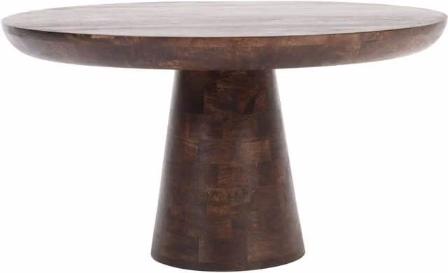 IH Design Round Mango Wood Coffee Table in Brown, Diameter: 80 cm, Height: 45 cm – 1