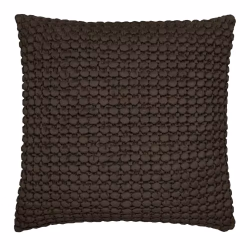 Appletree Bobble Velvet Square Cushion in Brown, W/D/H: 55 x 55 x 55 cm – 2